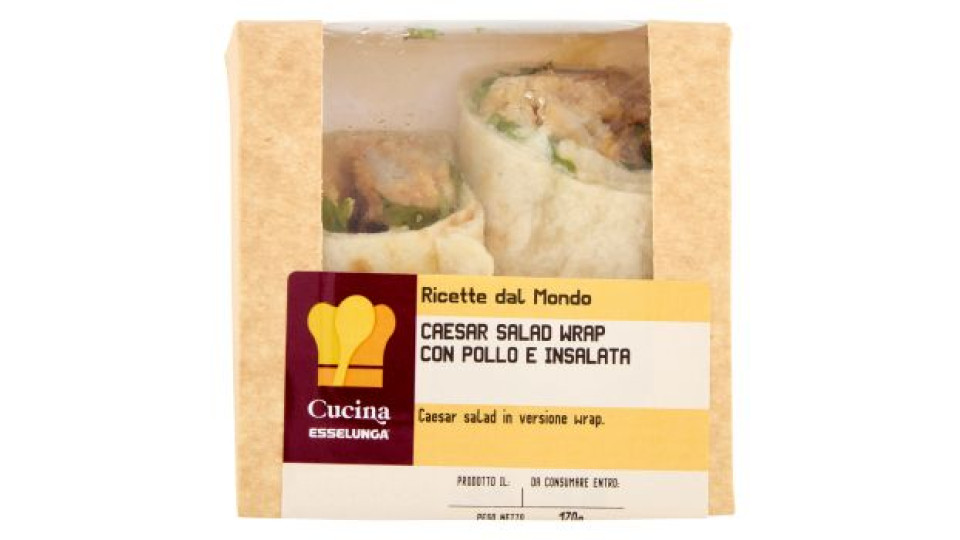 Cucina Esselunga Caesar salad wrap con pollo e insalata 170 g