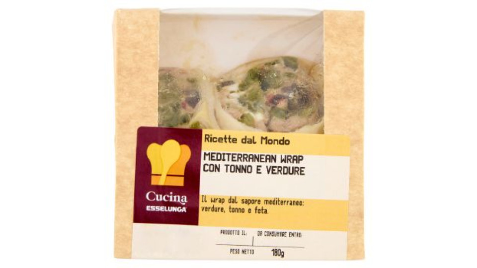 Cucina Esselunga Mediterranean wrap con tonno e verdure 180 g