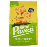 Gran Pavesi Sfoglie Crispy Gusto Pepe & Lime Snack Cotte al Forno 150g