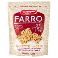 biscopan Farro Gallette con Semi di Zucca, Sesamo, Lino e Avena 200 g