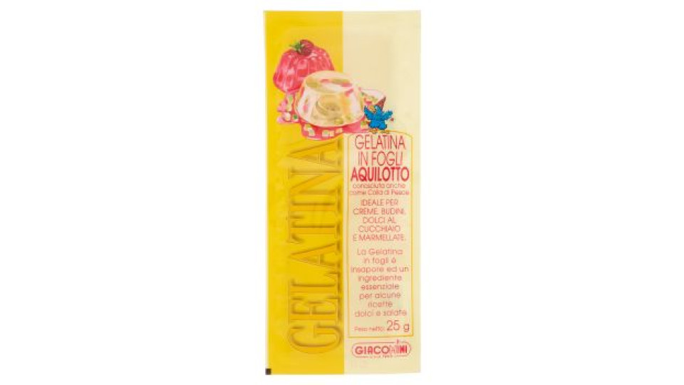 Giacomini Gelatina in Fogli Aquilotto 25 g