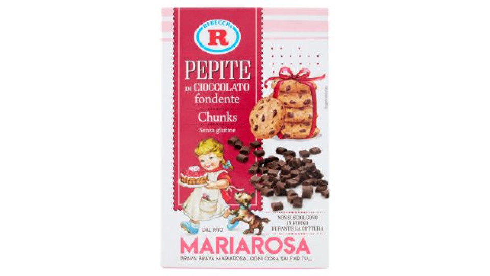 Mariarosa Pepite di Cioccolato fondente Chunks Senza glutine 125 g