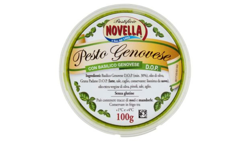 Pastificio Novella Pesto Mediterraneo con Basilico Genovese D.O.P.