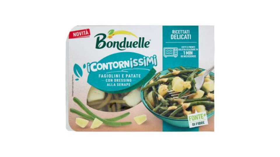 Bonduelle i Contornissimi Ricettati Delicati Fagioli e Patate con Dressing alla Senape 200 g