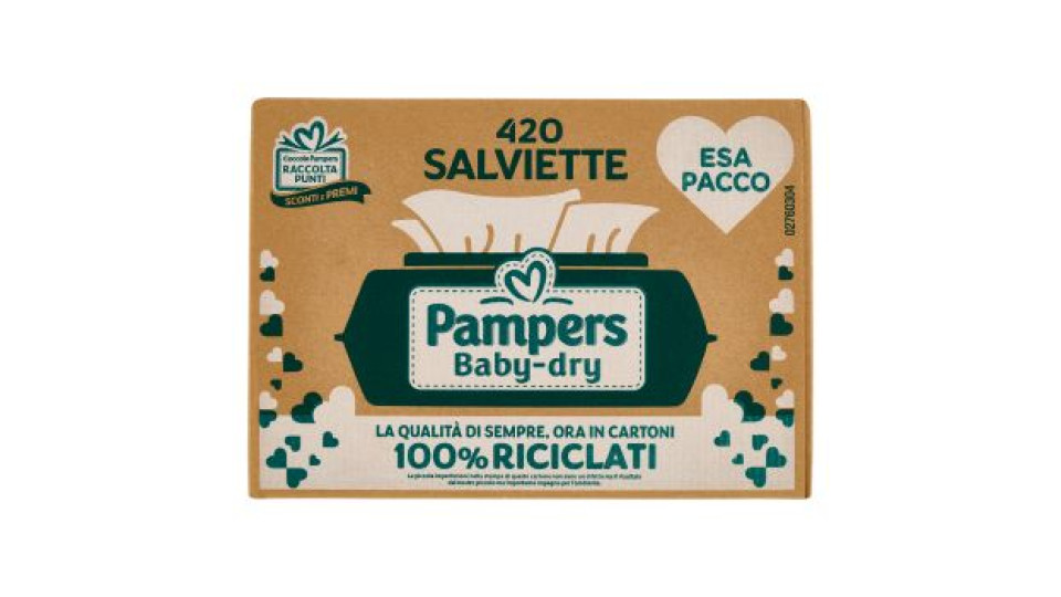 Pampers Baby-dry Salviette 420 pz