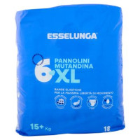 Esselunga Pannolini mutandina 6 XL 15+ kg 18 pz