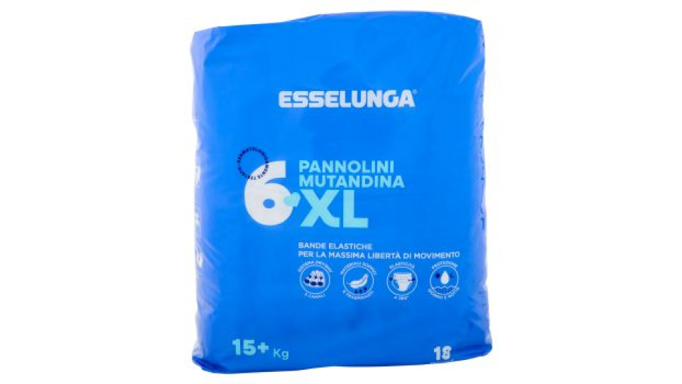 Esselunga Pannolini mutandina 6 XL 15+ kg 18 pz