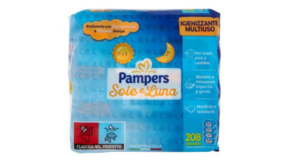 Pampers Sole e Luna Salviette 208 pz