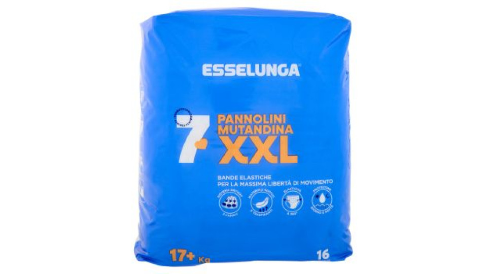 Esselunga Pannolini mutandina 7 XXL 17+ kg 16 pz