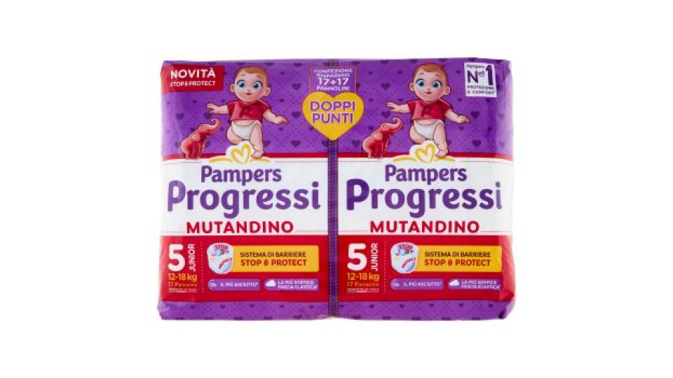 Pampers Progressi Mutandino Junior 17 + 17 pz