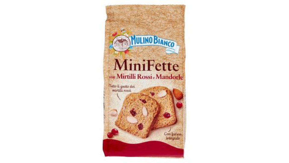 Mulino Bianco Mini Fette Biscottate con Mirtilli Rossi e Mandorle 90g