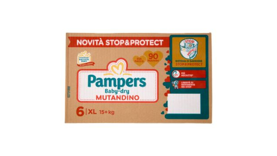 Pampers Baby-dry Mutandino XL 90 pz