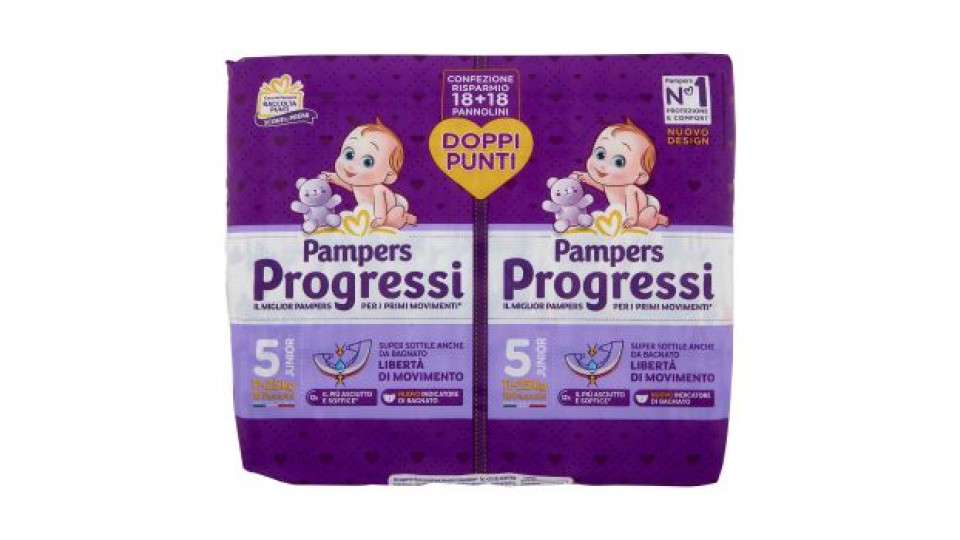 Pampers Progressi Junior 18 + 18 pz