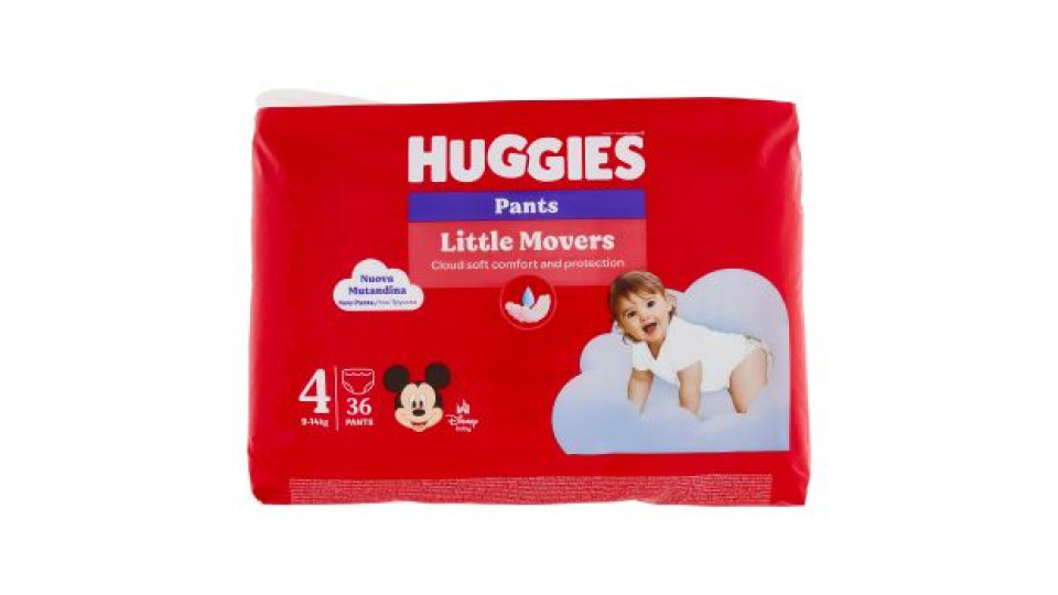 Huggies Little Movers Pants 4 9-14 Kg 36 pz