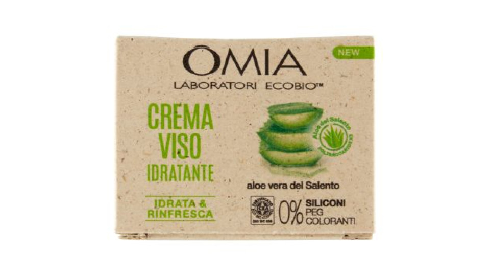 Omia Laboratori Ecobio Crema Viso Idratante aloe vera del Salento 50 ml