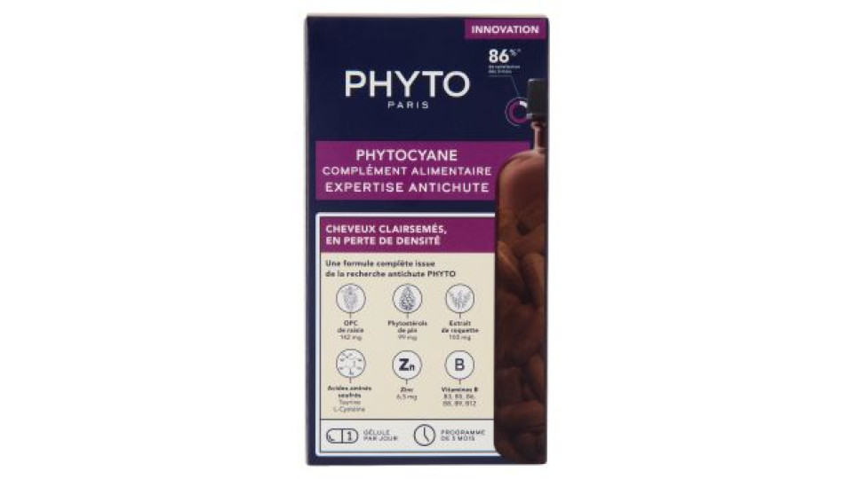 Phyto Paris Phytocyane Integratore Alimentare Expertise Anticaduta 84 capsule 64 g