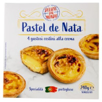 Delizie dal Mondo Pastel de Nata 4 gustosi cestini alla crema Surgelati 240 g