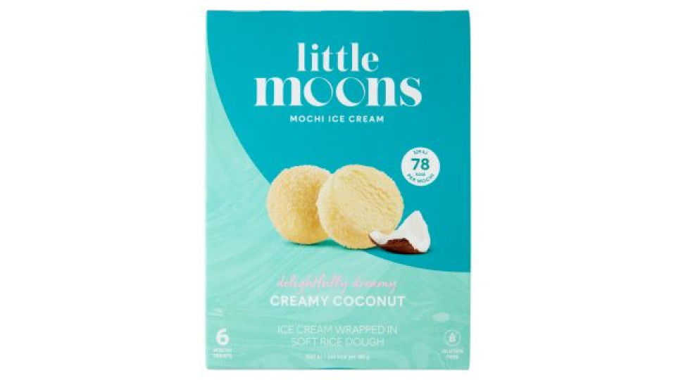 little moons Mochi Ice Cream delightfully dreamy Creamy Coconut 6 x 32 g