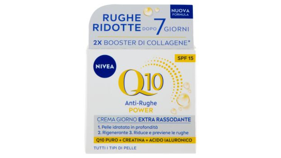 Nivea Q10 Anti-Rughe Power Crema Giorno Extra Rassodante SPF 15 Tutti i Tipi di Pelle 50 ml