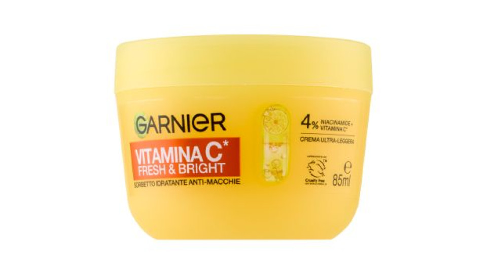 Garnier Vitamina C* Fresh & Bright Sorbetto Idratante Anti-Macchie 85 ml
