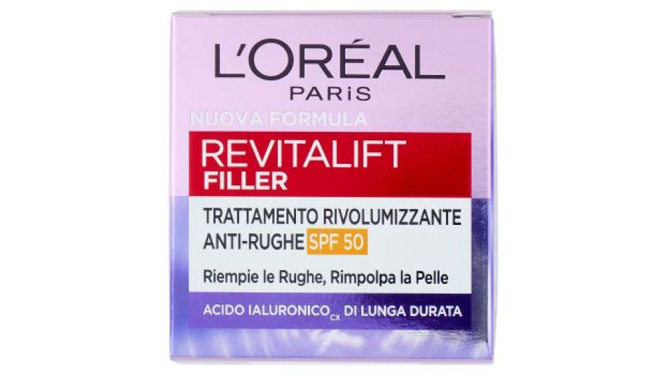 L'Oréal Paris Revitalift Filler Trattamento Rivolumizzante Anti-Rughe SPF 50 50 ml