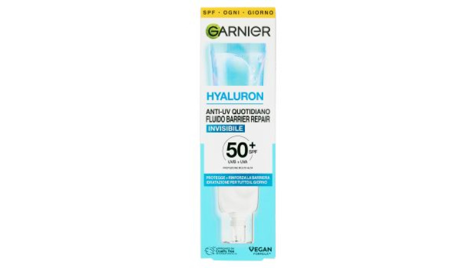 Garnier Hyaluron Anti-UV Quotidiano Fluido Barrier Repair Invisibile SPF50+ 40 ml