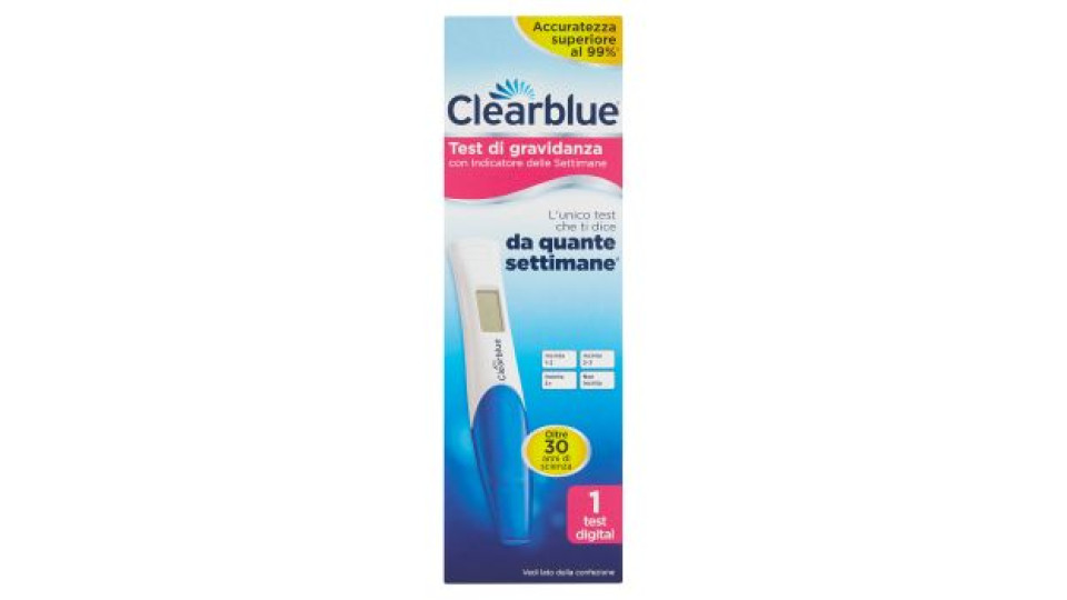 Clearblue Test di Gravidanza Digitale con Indicatore delle settimane, 1 Test
