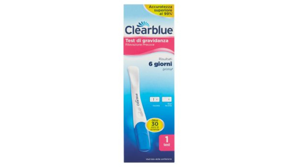 Clearblue Test di Gravidanza Rilevazione Precoce 6 Giorni Prima 1 Test