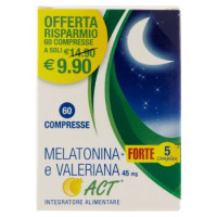 Act Melatonina + Forte 5 Complex e Valeriana 60 x 190 mg