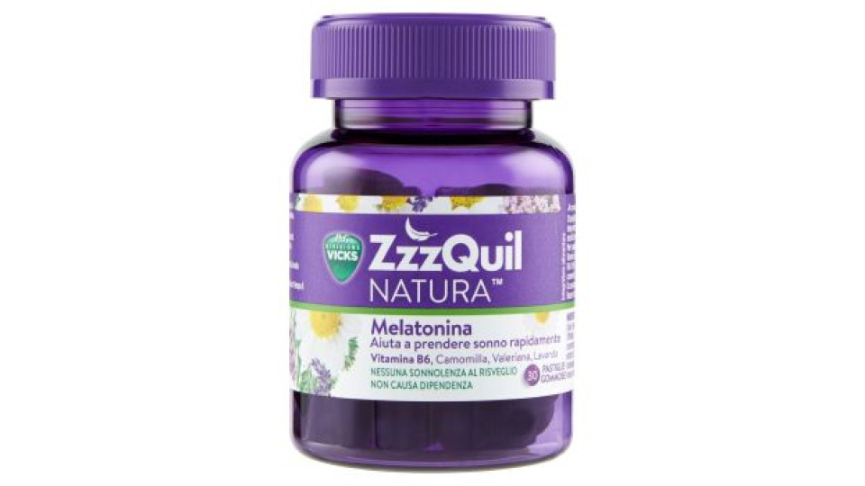 ZzzQuil Natura Integratore per il Sonno a base di Melatonina - 30 Pastiglie Gommose