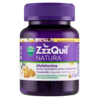 ZzzQuil Natura Melatonina al gusto di Mango & Banana 30 Pastiglie Gommose 90 g