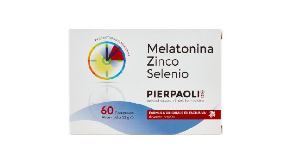 Pierpaoli Melatonina Zinco Selenio 60 Compresse 12 g