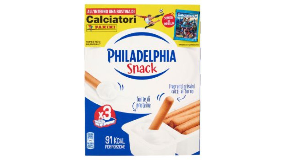 Philadelphia Snack - Cremoso Philadelphia e Fragranti Grissini Cotti al Forno- 3x42g