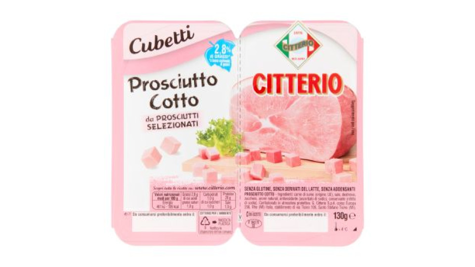 Citterio Cubetti Prosciutto Cotto da Prosciutti Selezionati 130 g