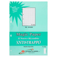 Cartiera di Varese Magic paper il nuovo ricambio antistrappo 40 fogli quadretto 5 mm