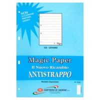 Cartiera di Varese Magic paper il nuovo ricambio antistrappo 40 fogli 1 rigo