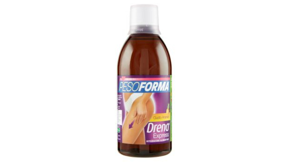Pesoforma Drena Express, Drenante liquido Gusto Ananas, Flacone da 500ml