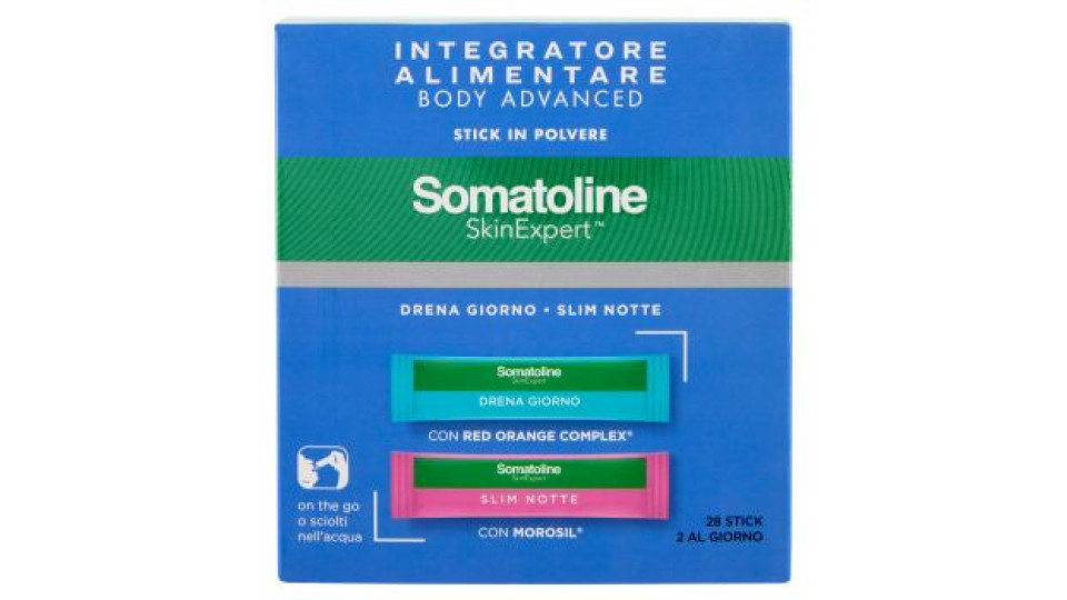 Somatoline SkinExpert Integratore Alimentare Body Advanced Drena Giorno - Slim Notte 28 x 2 g