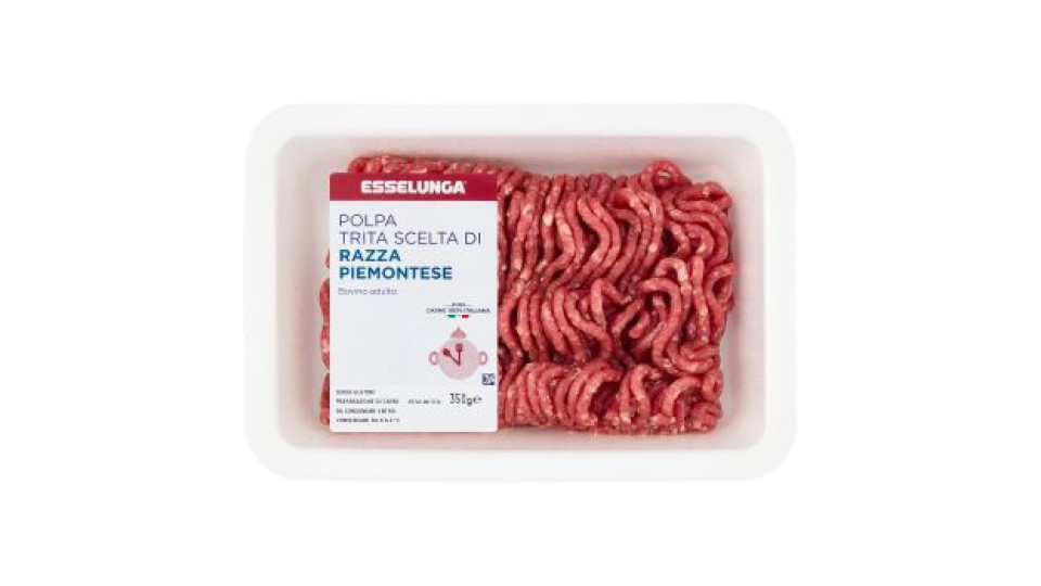 Esselunga Polpa trita scelta di razza piemontese bovino adulto 350 g