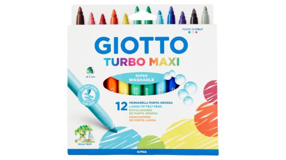 Giotto Turbo Maxi Pennarelli Punta Grossa 12 pz