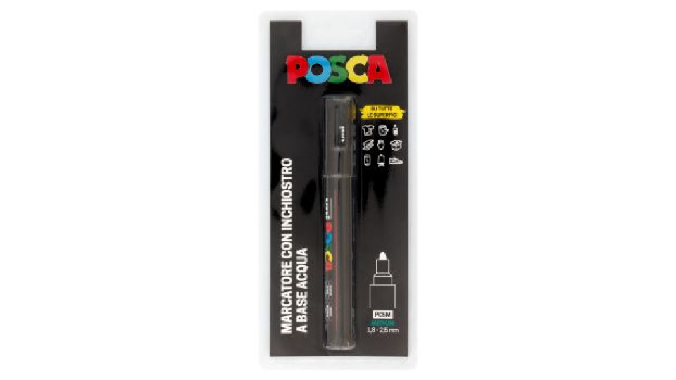 Posca Marcatore con Inchiostro a Base Acqua PC5M Medium 1,8-2,5mm Nero