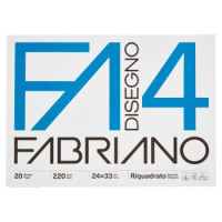 Fabriano Disegno 4 220 g/m² 24x33 cm Riquadrato 20 Fogli
