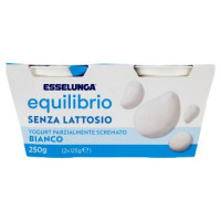 Esselunga Equilibrio Yogurt parzialmente scremato bianco senza lattosio 2 x 125 g