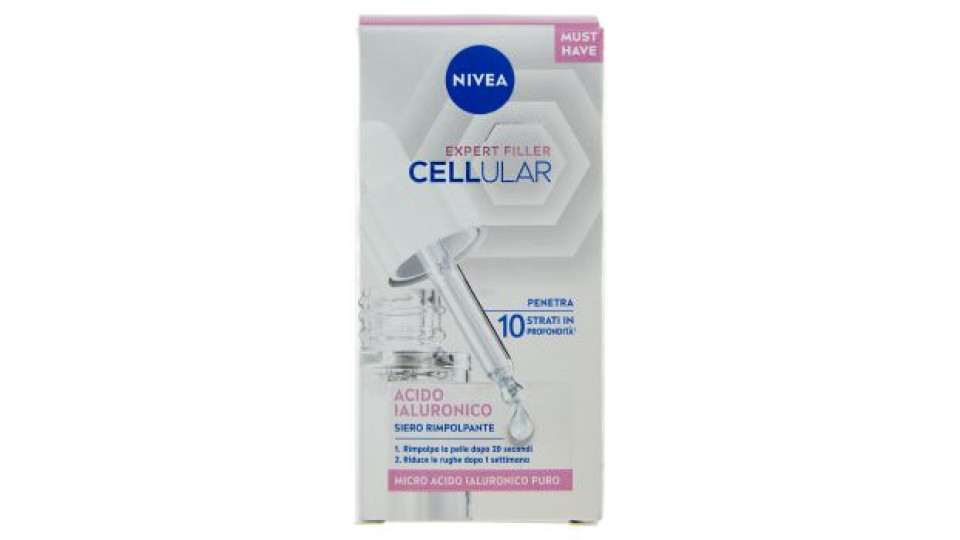 Nivea Cellular Expert Filler Acido Ialuronico Siero Rimpolpante 15 ml