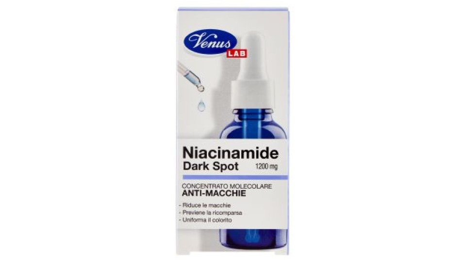 Venus Lab Niacinamide Dark Spot 1200 mg Concentrato Molecolare Anti-Macchie 30 mL