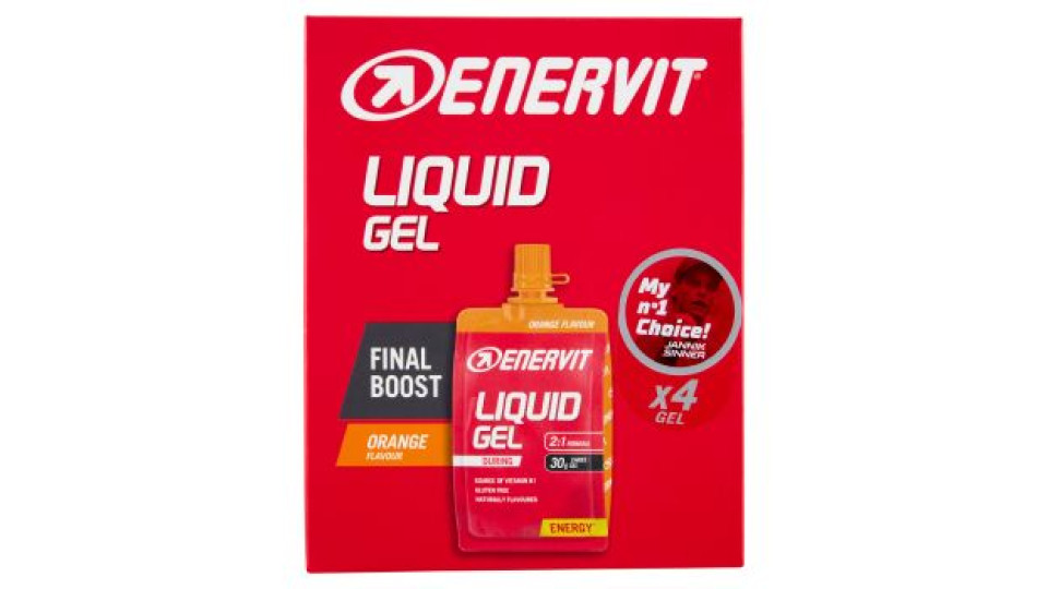 Enervit Liquid Gel Orange Flavour 4 x 60 ml