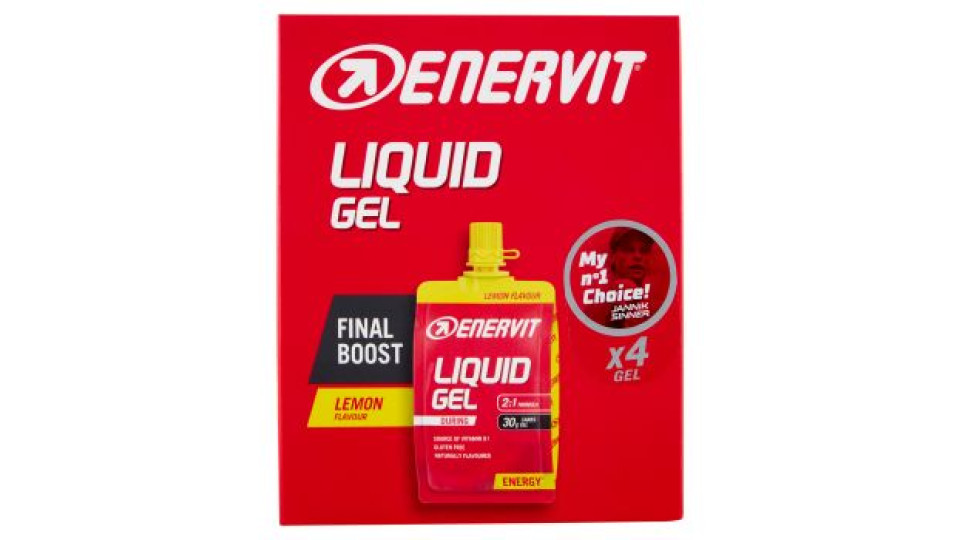 Enervit Liquid Gel Lemon Flavour 4 x 60 ml