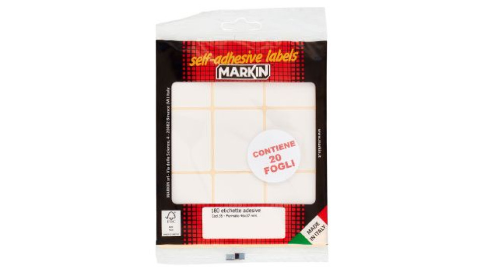 Markin etichette adesive 46x37 mm 180 pz