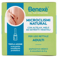 Benexè X il Tuo Intestino Microclismi Natural per Uso Rettale Adulti 6 x 9 g