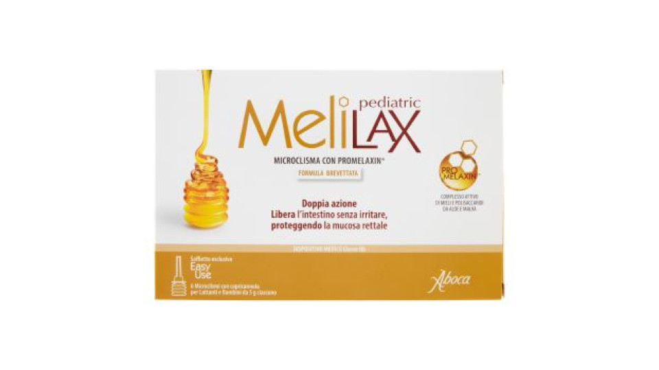 Aboca MeliLax pediatric Microclisma con Promelaxin 6 x 5 g